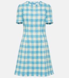 Oscar de la Renta Checked wool minidress at Mytheresa