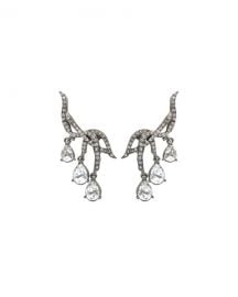 Oscar de la Renta Classic Falling Crystal Earrings at Neiman Marcus