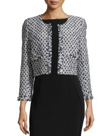 Oscar de la Renta Cropped Tweed Jacket at Last Call