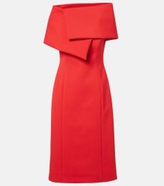Oscar de la Renta Draped cocktail dress at Mytheresa