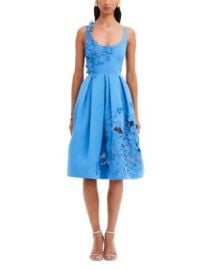 Oscar de la Renta Floral Appliqu Fit and Flare Dress Bloomingdales at Bloomingdales