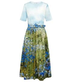 Oscar de la Renta Floral Painting Dress at Mytheresa