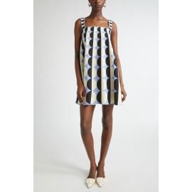 Oscar de la Renta Geometric Circle Trapeze Dress at Nordstrom