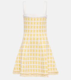 Oscar de la Renta Gingham Tweed Minidress and Jacket at Mytheresa