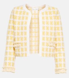 Oscar de la Renta Gingham Tweed Minidress and Jacket at Mytheresa