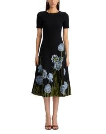 Oscar de la Renta Jacquard Allium Print Dress Bloomingdale39s at Bloomingdales