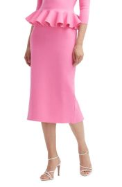 Oscar de la Renta Knit Pencil Skirt in Azalea at Nordstrom