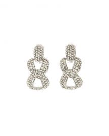 Oscar de la Renta Pave Chain-Link Earrings at Neiman Marcus