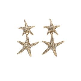 Oscar de la Renta Pave Sea Star Drop Earrings at Marissa Collections