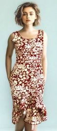Oscar de la Renta Sheath Floral Dress Sleeveless Tulip Hem Red Size X-Small eBay at eBay