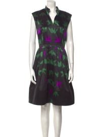 Oscar de la Renta Silk Knee Length Dress at The Real Real