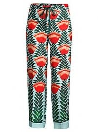 Oscar de la Renta Sleepwear - Floral Silk Pajama Pants at Saks Fifth Avenue