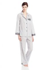 Oscar de la Renta Sophisticated Stripes Pajamas at Amazon