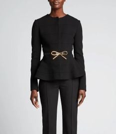 Oscar de la Renta Striped Peplum Jacket - at Bergdorf Goodman