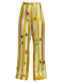 Oscar de la Renta Striped Silk Twill Pajama Pants at Saks Fifth Avenue