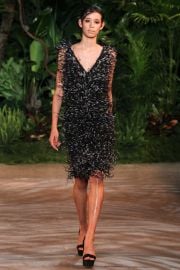 Ostrich Feather Shift Dress by Christian Siriano at Vogue