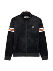 Ostuni Velour Track Jacket- Black Beauty at Sergio Tacchini