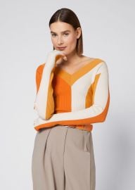 Other Stories Fitted Deep Neck Ribbed Top at Stories