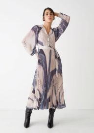 Other Stories Printed Pleated Midi Dress at & Other Stories