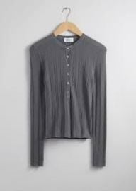 Other Stories Ribbed Henley Top at & Other Stories