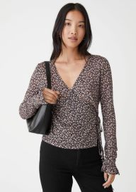 Other Stories Ruffle Cuff Wrap Top at & Other Stories