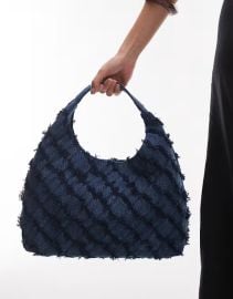 Other Stories crafted braided fringing denim tote bag in midwash blue at ASOS