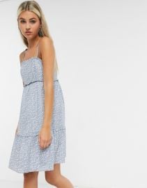  Other Stories floral print cami mini dress in blue at Asos