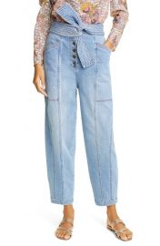 Otto Tie Waist Stretch Cotton Jeans at Nordstrom