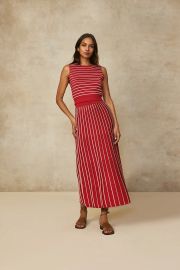 Ottoman Ribbed Skirt Pearl by Lela Rose at Pearl by Lela Rose