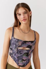 Out From Under Spitfire Mesh Cutout Corset at Urban Outfitters