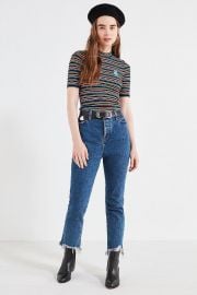 Outfitters UO Zola Striped Mock-Neck Top at Urban Outfitters