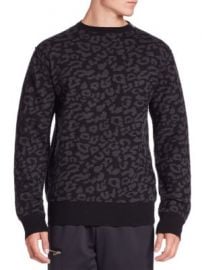 Ovadia   Sons - Leopard Crewneck Merino Wool Sweater at Saks Fifth Avenue