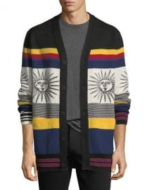 Ovadia  amp  Sons Striped Sunny Wool Cardigan   Neiman Marcus at Neiman Marcus