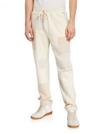 Ovadia Mens Patchwork Fleece Sweatpants at Neiman Marcus