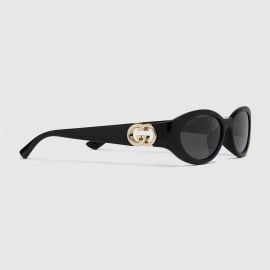 Oval frame sunglasses at Gucci