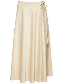 Overlap satin midi skirt - Theory - Women Luisaviaroma at Luisaviaroma