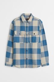 Overshirt - Bluewhite checked - Men HampM US at H&M