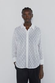 Oversided Blouse with Embroidered Dots by Zara at Zara