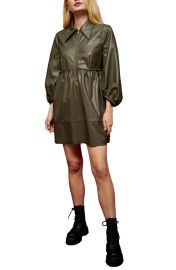 Oversize Zip Through Faux Leather Dress at Nordstrom