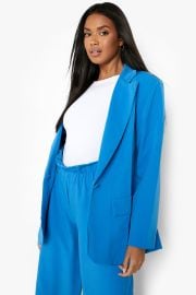 Oversized Button Front Blazer at Boohoo