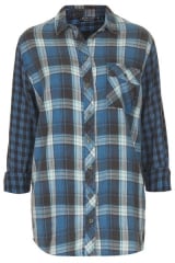 Oversized Check Shirt at Topshop