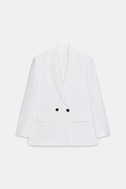 Oversized Double Breasted Blazer With Shoulder Pads at Zara