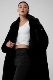 Oversized Faux Fur Trench - Black Alo Yoga at Alo Yoga