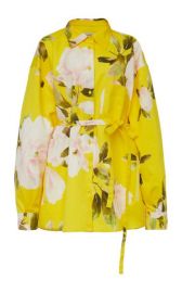 Oversized Floral Cotton-Silk Shirt at Moda Operandi