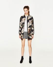 Oversized Printed Bomber Jacket  at Zara