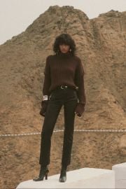 Oversized Ribbed Wool Sweater (Chocolate Brown) at Same