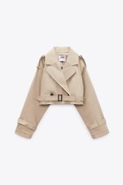 Oversized Short Trench Coat at Zara