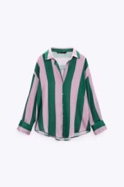 Oversized Striped Shirt at Zara