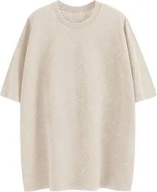 Oversized T Shirts for Women Vintage Acid Wash Basic Tees Loose Fit Baggy Shirts Workout Cotton Tshirt Tops at Amazon