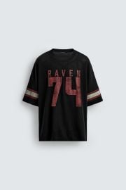 Oversized Varsity T Shirt at Zara